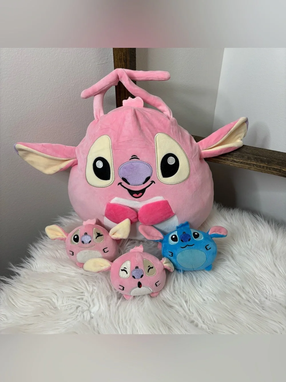 Disney Lilo & Stitch Angel Plush with 3 Baby Plushes